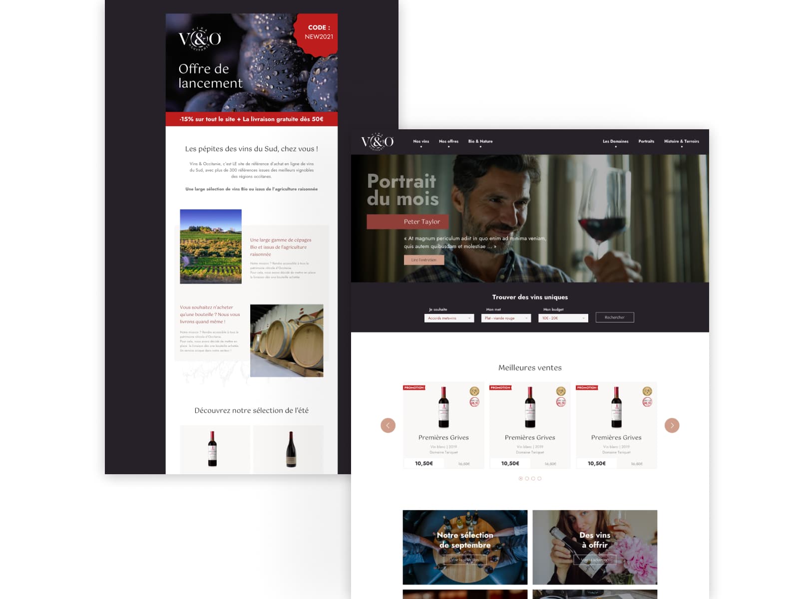 page vins et occitanie